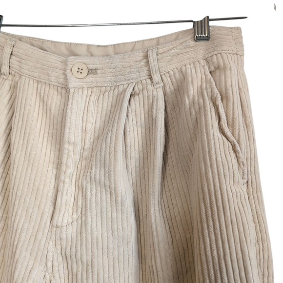 Rowing Blazers for Target cream corduroy trouser pants with pleated front size 8 - Picture 9 of 10